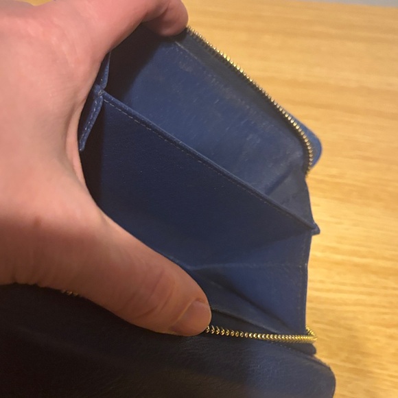 Miu Miu Navy and Cobalt Leather Wallet - Picture 12 of 17